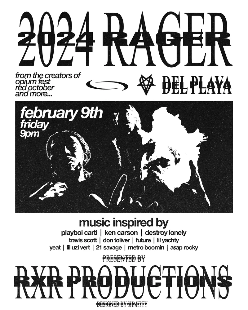 2024 Rager RXR — event flyer designed by Shmitty Media for RXR Productions